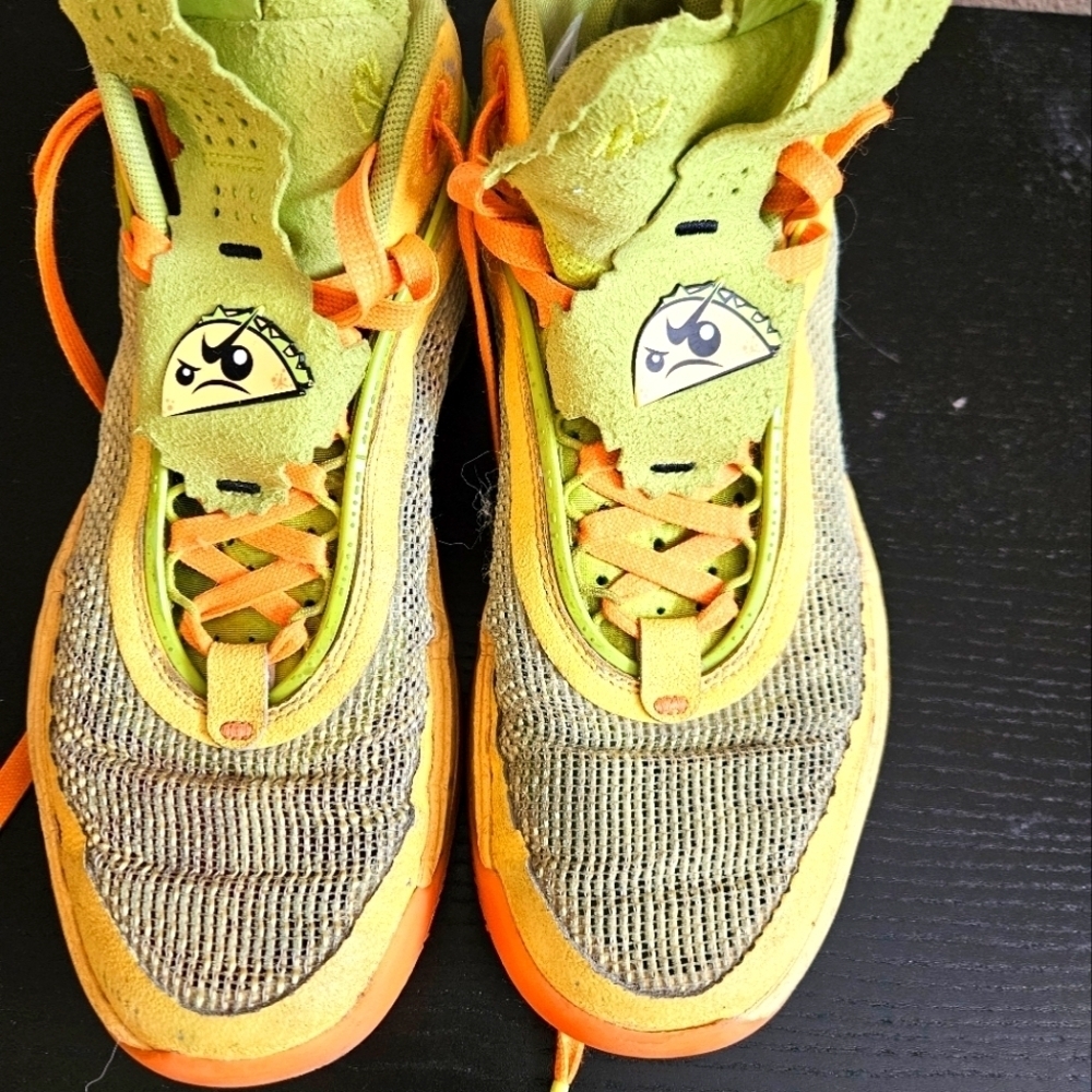 Nike Air Taco Jay Men's Bright Yellow and Orange Sneakers. Size 8